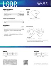 1.53 Cts Heart Cut GIA Certified Lab Grown CVD Diamond D Color VS2 Clarity 587.58 per carat