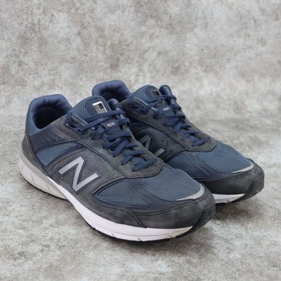 New Balance 990v5 M990NV5 Blue Suede Mesh Running Shoes Sneakers