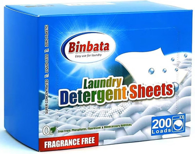 Laundry Detergent Sheets, 200 Count, Fragrance Free, Unscented, Eco-Friendly, Hy