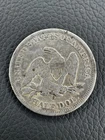 1856-O Seated Liberty Half Dollar Silver Coin USA New Orleans Mint Worn Damaged
