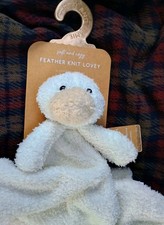 LEVI And EMMIE Security Blanket DUCK Goose Feather Knit Lovey Baby Infant NEW