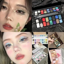 Shimmery 16 Color Eyeshadow Palette Glitter Highlighter Bright Colors 2 pack
