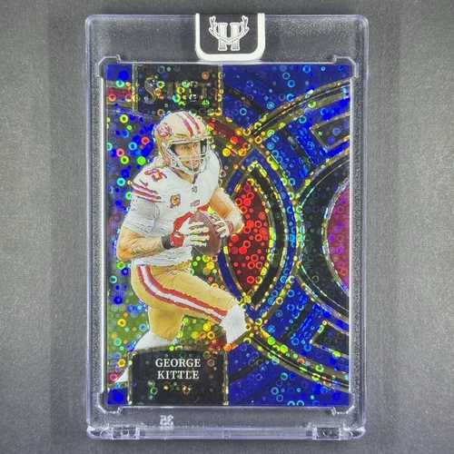 GEORGE KITTLE 2023 PANINI SELECT #153 BLUE DISCO PREMIER PRIZM 🔥SSP /25🔥 49ERS
