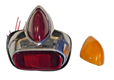 Fanale Posteriore Vespa VBB VBA GS Lega Lucidata a Mano Aggiornamento Personalizzato +Kit Guarnizioni Extra