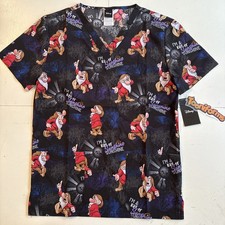Grumpy Cherokee Scrubs Seven Dwarves Tooniforms Unisex V Neck Top TF728 Size XS