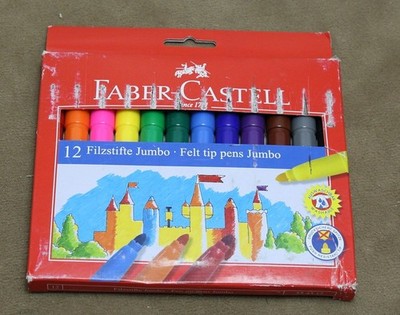 FABER-CASTELL 554312 - Filzstift Jumbo, 12er Kartonetui