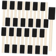 40 Pcs Foam Brush,1 Foam Paint Brushes, Wood Handle Sponge Paint Brush, 40PCS
