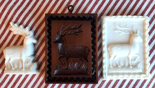 Springerle Speculaas Gingerbread Butter Cookie Press Mold - REINDEER 