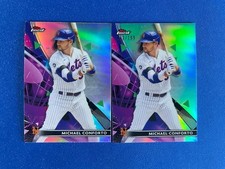 Michael Conforto 2021 Topps Finest Teal SN 12/199 + base Refractors! Ships PWE
