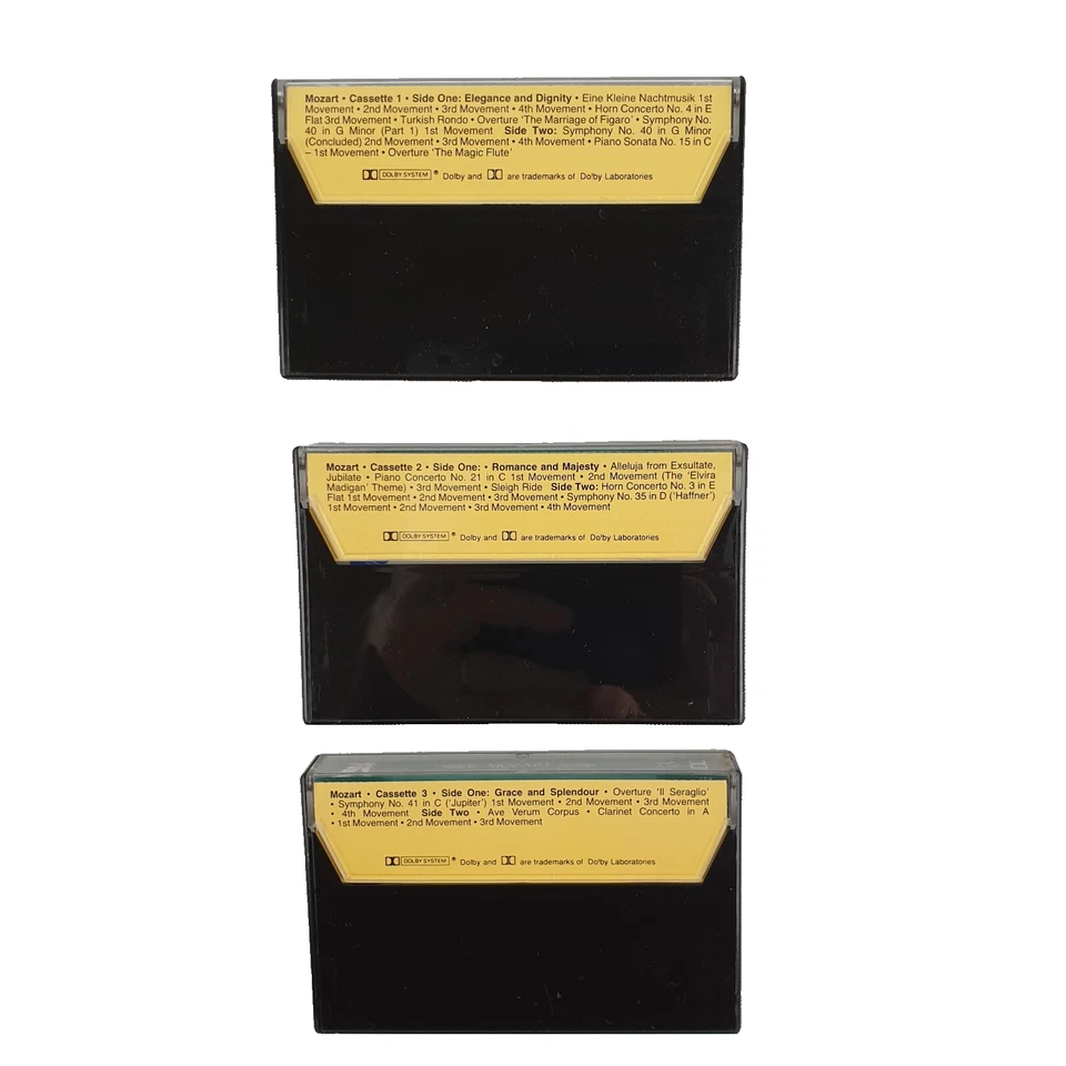 Favourites From The Classics - Mozart Cassette Tapes x 3, 1993, Classical, VGC - Image 2 of 4