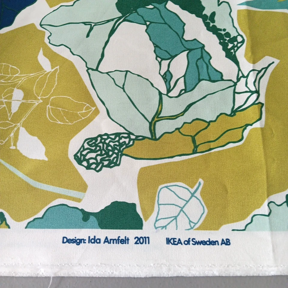 IKEA 2011 капуста салат обивка швейная ткань IDA ARNFELT холст 2 + ярдов - Изображение 3 из 4