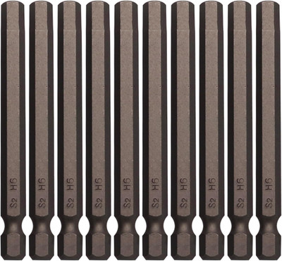 Sipery 10Pcs Hex Head Allen Wrench Drill Bits H6 (6Mm) S2 Steel Magnetic Hexagon