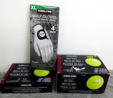 Kirkland Signature 3-Piece Urethane Cover Golf Balls Yellow 36 Total  Gloves