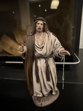 Heiliger Josef Figur Puig stoffbezogen handbemalt Krippenfigur ca 21 cm hoch