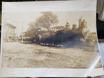 Vintage 1909 StL&H Railroad ''Train Number 1 Original Photograph with Crew Names