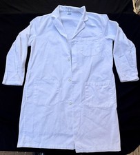 White Lab Coat Fashion Seal Uniforms Cotton/Poly Size 40, 3 large pockets