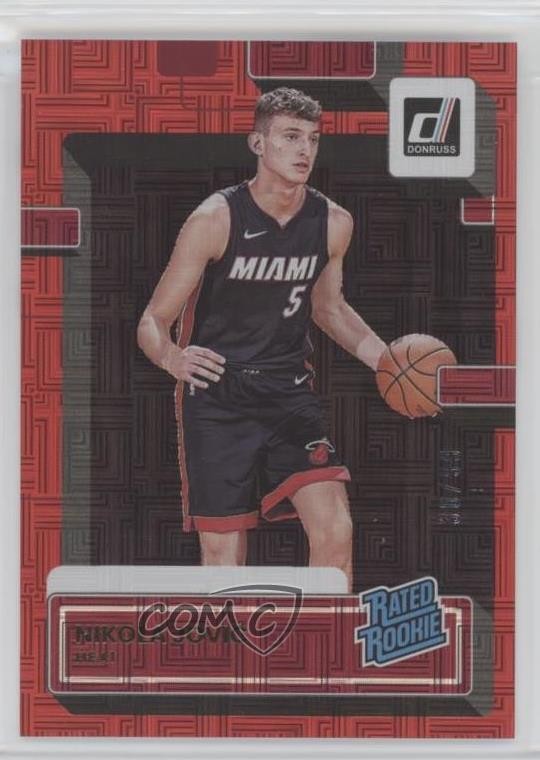 2022-23 Panini Donruss Rated Choice Red 30/99 Nikola Jovic #227 Rookie RC 11c7