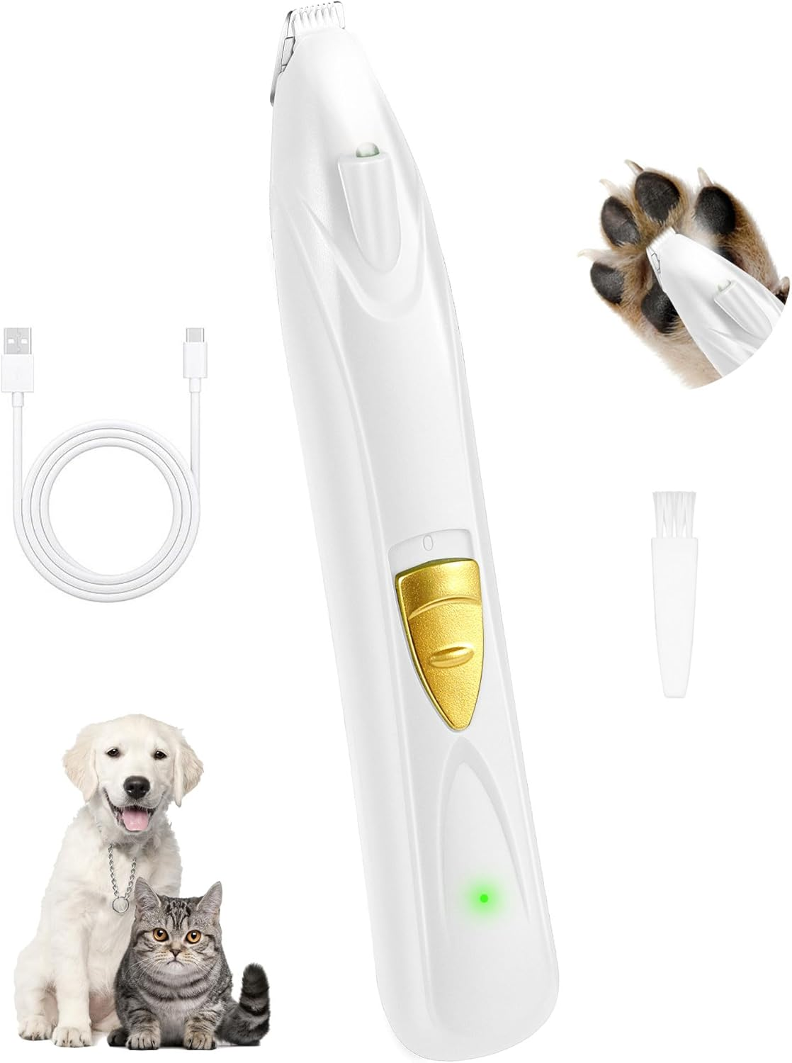 Dog Clippers for Grooming, Cordless Dog Grooming Kit for Small Dogs with LED Lig