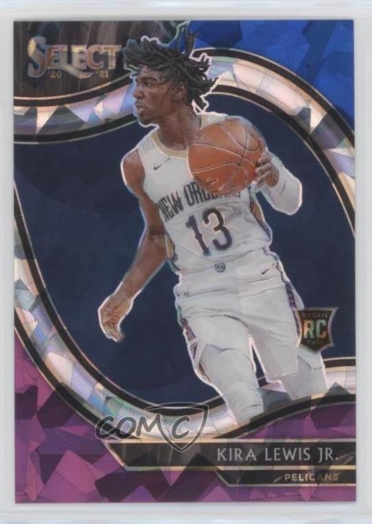 2020 Select Courtside Blue White Purple Cracked Ice Prizm Kira Lewis Jr #288 5y5