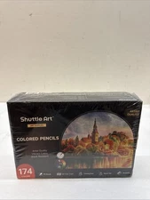 174 Colored Pencils, Shuttle Art Soft Core Coloring Sketch Pad, Book, Sharpener
