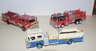 DIECAST WHITE METAL 1960 70's Fire Engine Lot Assembled | HO Scale