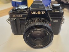 Minolta X-700 MPS 35mm Film Camera w/ MD Rokkor 50mm f/1.7 Lens Tested Working