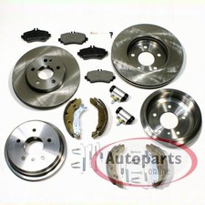 Bremsscheiben Beläge vorne + Bremstrommeln hinten für Mercedes A Klasse [W168]