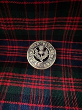 Scottish Kilt Fly Plaid Brooch Antique & Chrome Various Design Pin Brooch Celtic