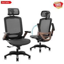 Ergonomic Office Chair, High Back Home Desk Chair with Headrest, Flip-Up Arms...