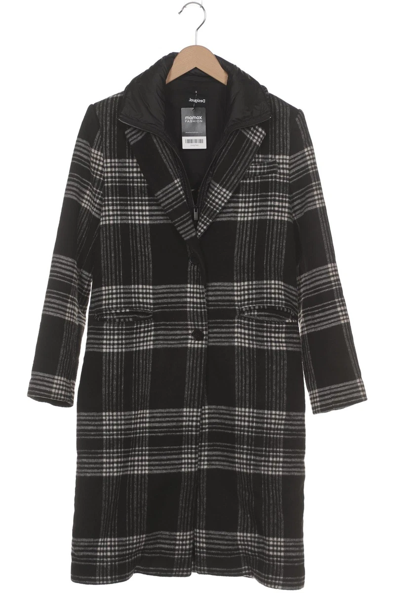 Desigual Mantel Damen Jacke Parka Gr. M Wolle Schwarz #wembhab