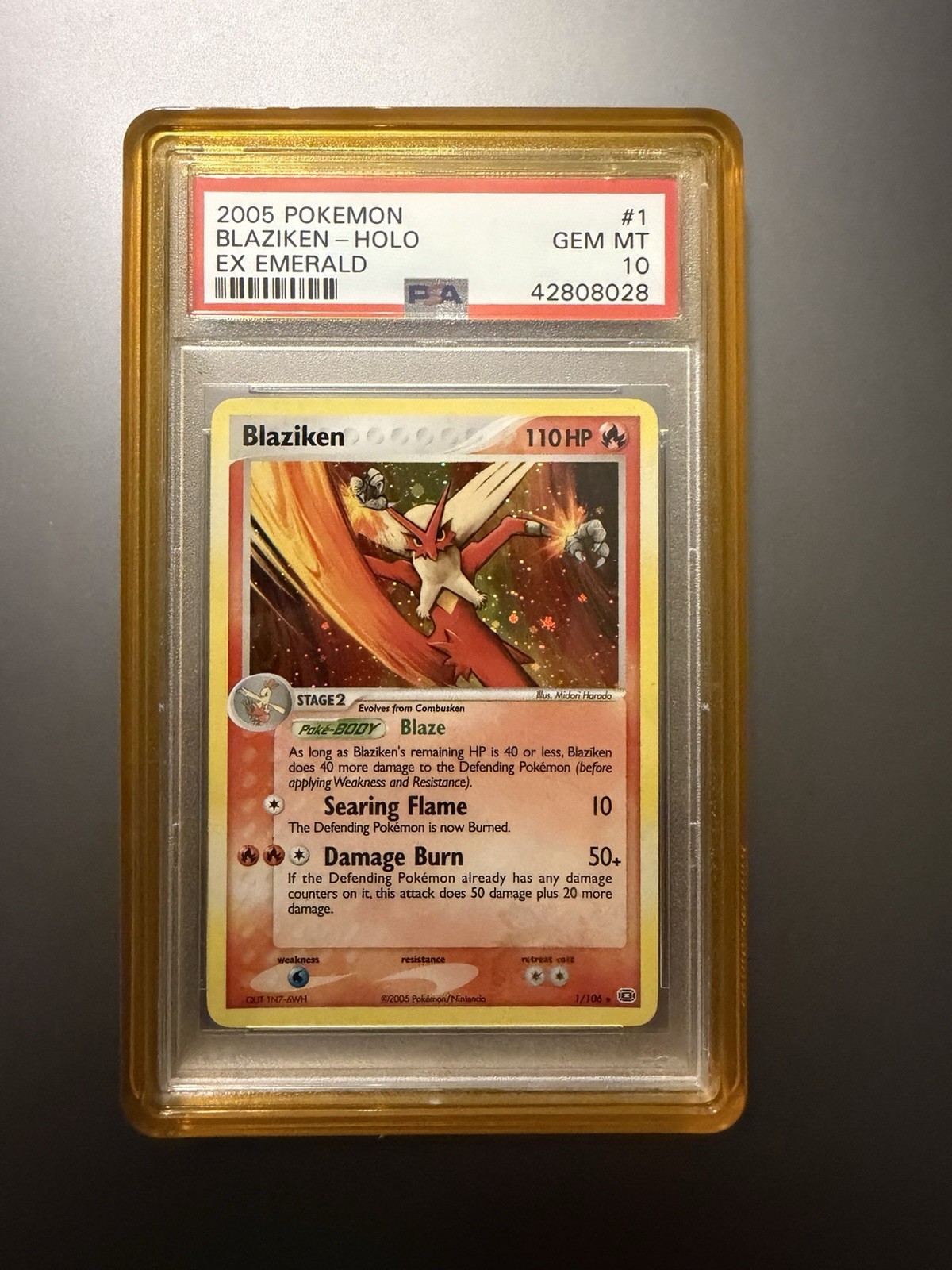 Blaziken 1/106 Emerald PSA 10 POP 34