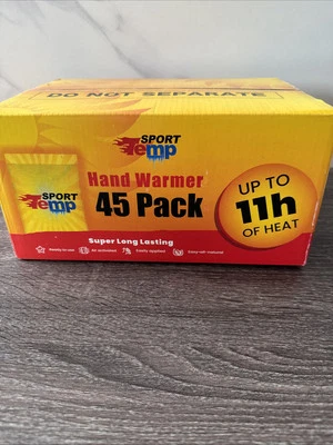 Sport Temp Hand Warmers 45 Pairs Up to 11 Hours of Heat Super Long Lasting New