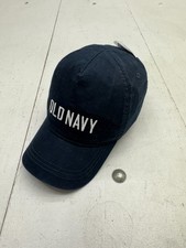 Old Navy Solid Navy Blue Embroidered Adjustable Hat Unisex Kids Large