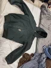 Carhartt Men s Large J130 Mos Moss Green Vintage Hooded Jacket USA