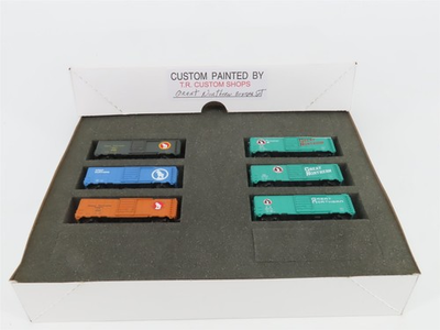 #ad N TR Shops GN Great Northern Assorted Scheme 40#x27; Boxcars 6 Pack Pro Custom $79.95