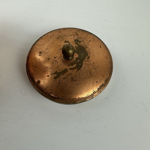 Vintage Turkish Copper Jug With Lid Hand Crafted 13” Tall Brass Handle 19th Cent - Picture 11 of 11