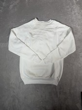 Vintage 80s Tultex Blank Sweatshirt Medium USA Made White Raglan Crewneck  