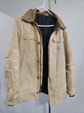 Vintage 1990s Carhartt CO3 Quilt Lined Brown Duck Canvas Jacket Men's Size XL