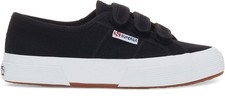 Superga Unisex 2750 Cot3Strapu Sneakers  Black/Fwhite  Authentic New