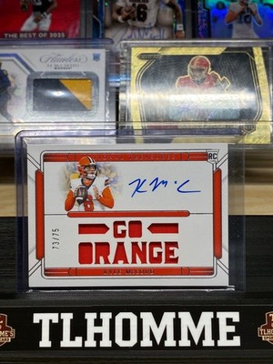 Kyle McCord Rookie 2024 National treasures RPA /75  go orange 