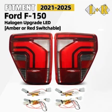 Halogen Upgrade LED Tail Lights For 2021-2025 Ford F-150 Left+Right Brake Lamp
