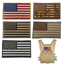 USA American Flag Patches Oversized 3"X5" Hook and Loop Military Tactical Morale