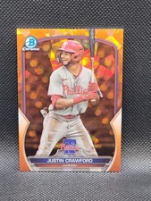2023 Bowman Chrome Draft JUSTIN CRAWFORD sapphire orange refractor 19/25 RC