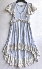 WONDERLY SMALL Anthropologie Floral Hi Low Prairie Dress Peasant Cottagecore