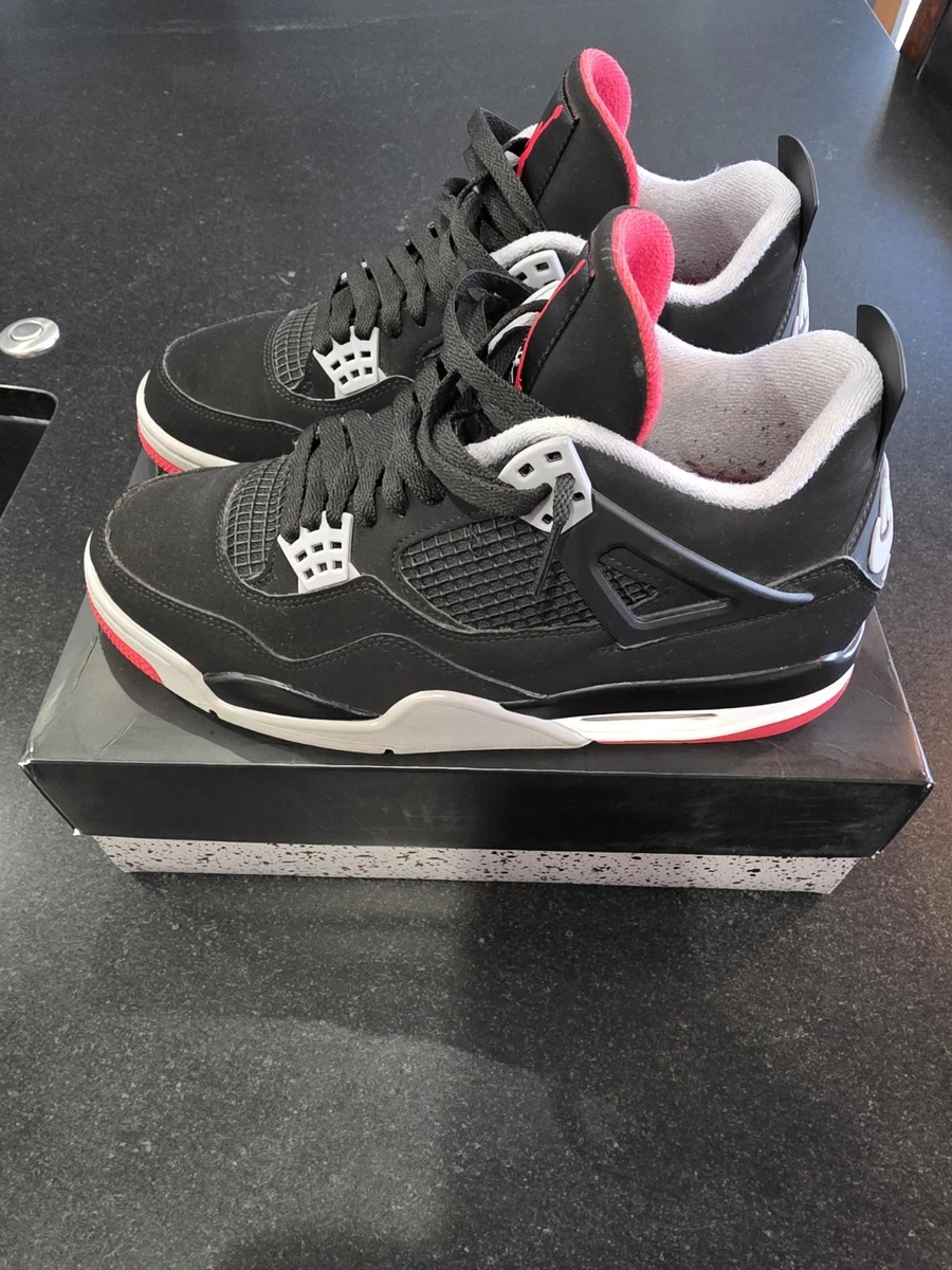 Las mejores ofertas en Jordan 4 Retro Bred Black/Fire Red Cement