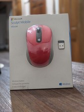 Microsoft Wireless Bluetooth Mobile 3600 Red Mouse, New Sealed Unused. Discontd