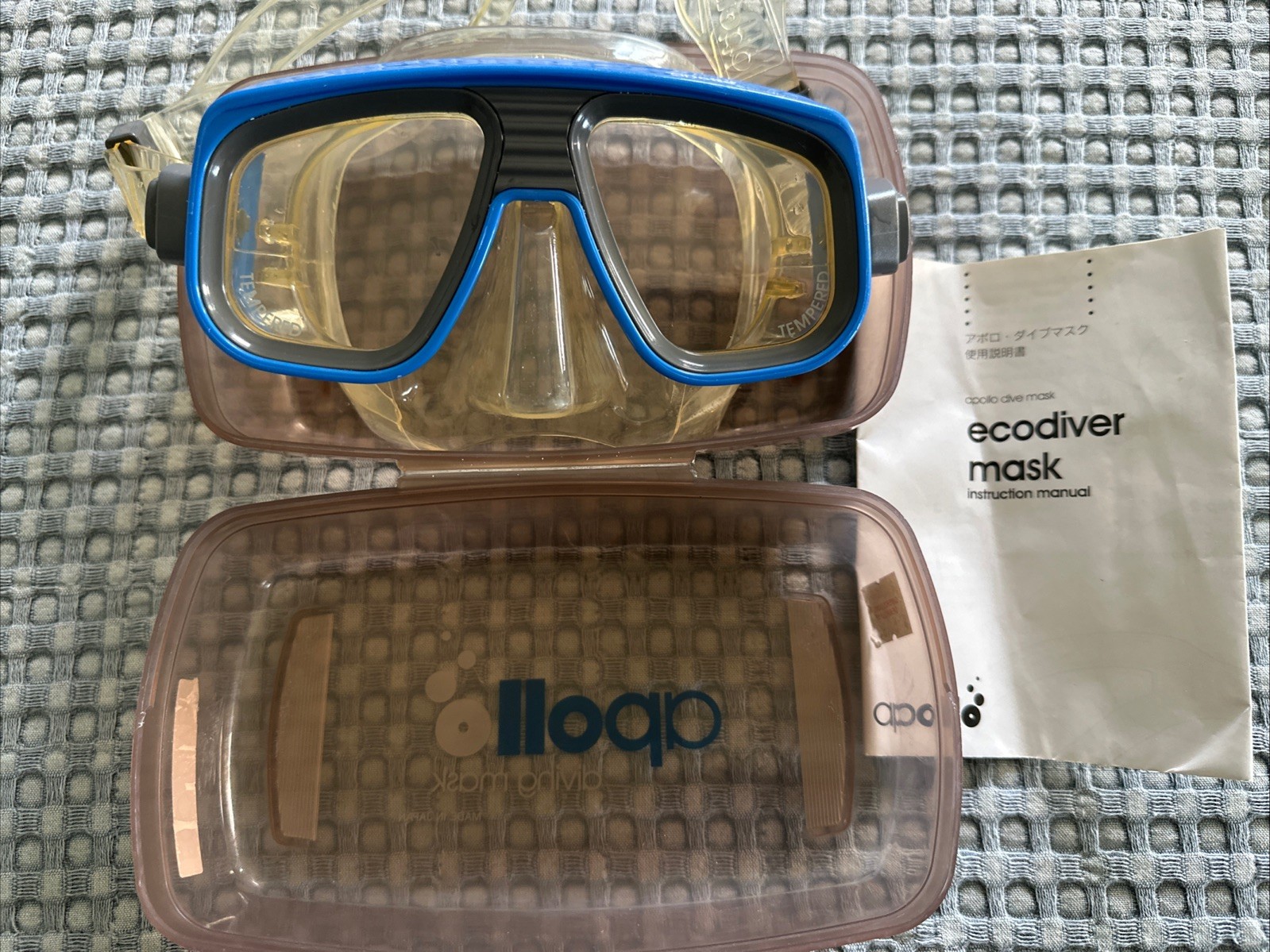 Máscara de buceo Apollo Ecodiver usada hecha en Japón usada