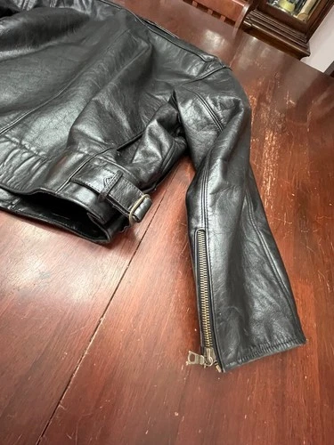 VINTAGE LA MATTA MENS ITALIAN LEATHER JACKET~US L ~ITALY SZ 50~EXCELLENT SHAPE image 9