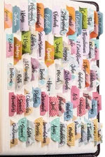 Laminated Bible Tabs - Large Print, Easy to Apply | Index Book Tabs for Wom