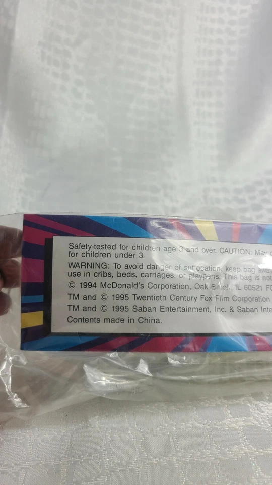 McD Mighty Morphin Power Rangers Yellow Ranger 1995 con Bear Ninjazord VV Foto 4 de 4